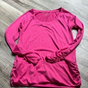Champion Pink Ruched Long Sleeve Top